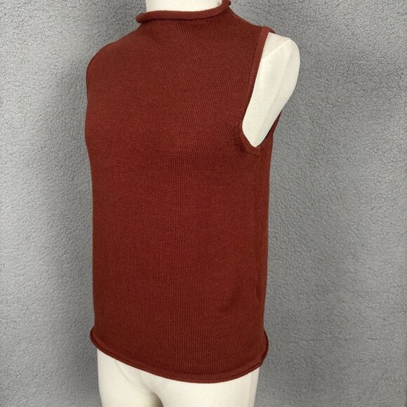 And Now This Women's Sleeveless Sweater Mock Neck Sonoma Brick Small NWT's. - Picture 4 of 8